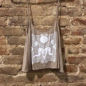 Loose-Fitted Beige Top